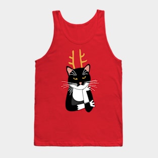 Sarcastic Christmas Cat Tank Top